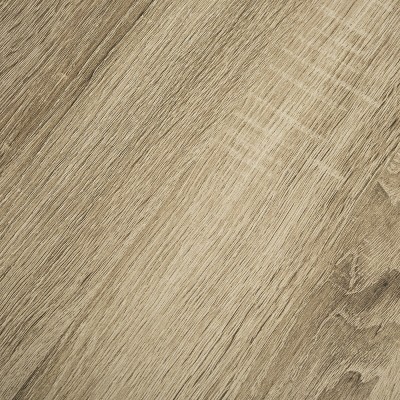 Transitional 35'' Round Wood Coffee Table in Gray/Brown