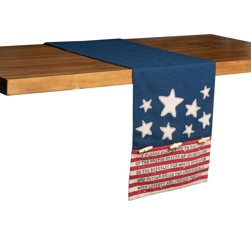 C&F Home Patriotic American Flag Fourth of July Table Runner, 2 of 4