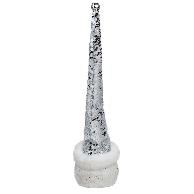 Northlight 13" Silver Sequin Santa With a Pointed Winter Hat Christmas Decor, 5 of 6