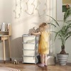 Qaba Kids Storage Unit Dresser Tower with Drawers Chest Toy Organizer for Bedroom Nursery Kindergarten Living Room for Boys Girls - 3 of 4