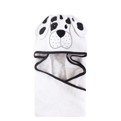 Hudson Baby Infant Cotton Animal Face Hooded Towel, Dalmatian, One Size