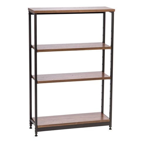 IRIS USA 2-Tier Wood Storage Shelf, Black