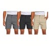 Mens 3 Pack Stretch Fit Shorts For Summer Active/Lounge With Back Side Zipper Pocket - 2 of 3
