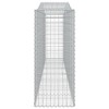 vidaXL Arched Gabion Basket 157.5"x19.7"x47.2"/55.1" - Corrosion-Resistant Galvanized Iron Decorative Garden Barrier - Stable & Easy Assembly - 4 of 4
