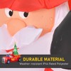 Whisen 7.5FT Christmas Inflatable Santa Claus Driving a Fire Truck with Tree, Outdoor Blow-Up Yard Decoration with LED Lights Display - Red - 4 of 4