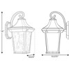 Progress Lighting Marquette 1-Light Outdoor Wall Lantern in Black with Water Glass Shade - 2 of 4
