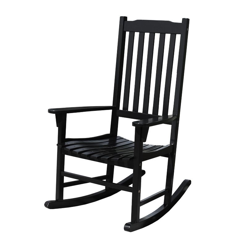 Northbeam Outdoor Lawn Garden Solid Acacia Hardwood Slatted Back Adirondack Rocking Chair, Deck, Porch, & Patio Seating with 250 Pound Capacity, 1 of 6