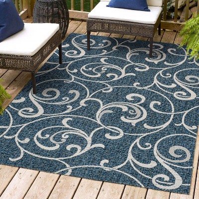 Maribel Traditional Classic All-Over Scroll Indoor/Outdoor Area Rug - JONATHAN Y