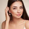 Birthstone Crystal Dangle Drop Earrings, 18K Gold Plated Huggie Hoop Hypoallergenic Earring Jewelry Gifts for Women - 4 of 4