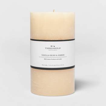 Pillar Vanilla Bean and Amber Candle - Threshold™