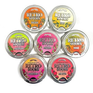 Retro Sours Tin Can – (Assorted 7 Pack) Mango, Tangerine, Citrus