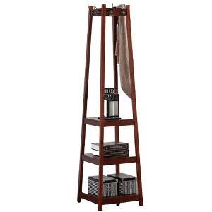 Legacy Decor 8 Hook 3 Tier Shelves Wooden Garment Coat Rack - 1 of 1