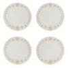 Saro Lifestyle Saro Lifestyle Embroidered Snowflakes Round Placemats (Set of 4), Gold, 14" - 3 of 4
