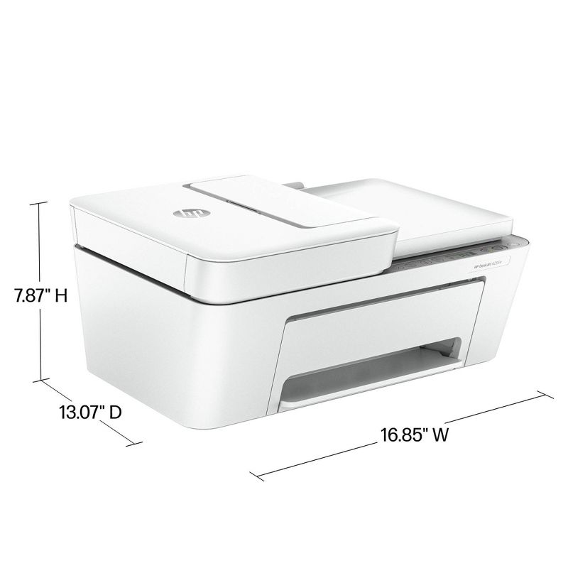 HP DeskJet 4255e Wireless All-in-One Color Printer, Scanner, Copier - White, 4 of 10