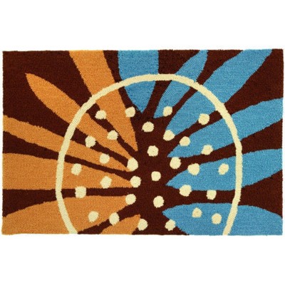 Homefires Painted Sunflower Doormat, 22"x34" – Vibrant Floral Entry Rug with Golden Blooms for Indoor/Outdoor Seasonal Decor