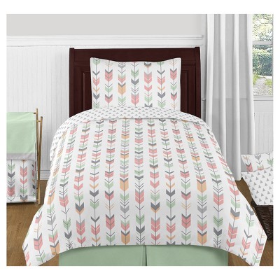 Coral & Mint Mod Arrow Comforter Set (Twin) - Sweet Jojo Designs® : Target