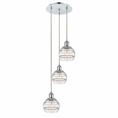 Rochester - 3 Light Cord Hung Multi Pendant In Industrial Style-24.38 Inches Tall and 12.38 Inches Wide