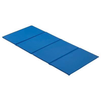 ECR4Kids Everyday Folding Rest Mat, 4-Section, 5/8in, Blue/Grey