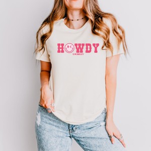 Simply Sage Market S.W.Smiley Howdy Smiley Face Short Sleeve Tee - 1 of 4