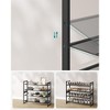 SONGMICS 2-Tier Stackable Shoe Rack - Metal Shoe Storage Shelf for Closet Entryway, Flat or Angled Shoe Organizer in Blac - 3 of 4