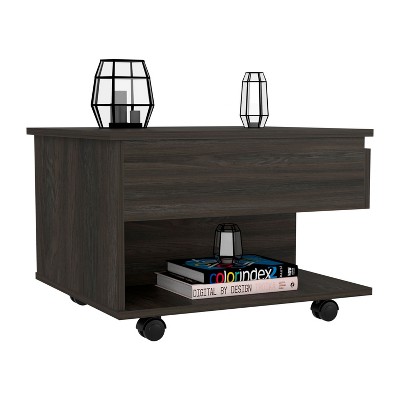 NicBex 21.6 Inch Rectangle Lift Top Coffee Table with Casters and Shelf for Living Room,Dining Room,Bedroom