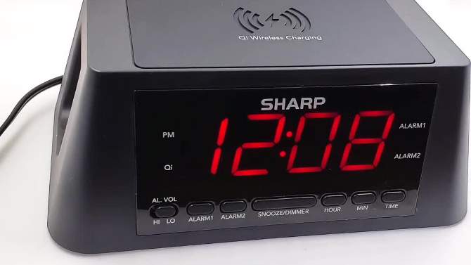 Wireless Charging Alarm Clock - Sharp, 2 of 6, play video