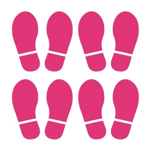 Unique Bargains Home Classroom Floor Stairs Decal PVC Footprint Sticker 4 Pairs - 1 of 4
