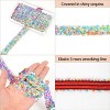 Alilang Elastic Sequin Trim, 1.2 Inch 3 Row Multicolored Flat Glitter Paillette Sequin Ribbon, Metallic Stretch Sequin Strip Sewing DIY Craft, 4 Yards - 3 of 4
