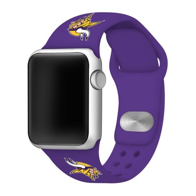 NFL Minnesota Vikings Apple Watch Compatible Silicone Band 42mm - Purple