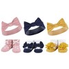 Hudson Baby Infant Girl 12Pc Headband and Socks Giftset, Burgundy Teal Blush Navy, One Size - 3 of 3