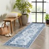 Area Rugs Traditional Vintage Floral Printed Rug Washable Non Slip Floor Carpet Soft Low Pile Rug for Living Room - 2 of 4