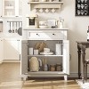 3 Tier Adjustable Shelf Organiser with 7 Gear Storage Cabinets for Kitchen Dining Room - 4 of 4