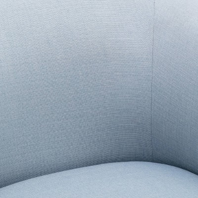 Sky Blue Barrel Swivel Accent Chair with Skirt