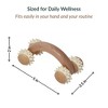 Evideco French Home Goods Natural Wood Hand-Held Massage Rollers for Relaxation and Mobility, Deep Tissue Massage Tools with Rotating Rollers - 4 of 4