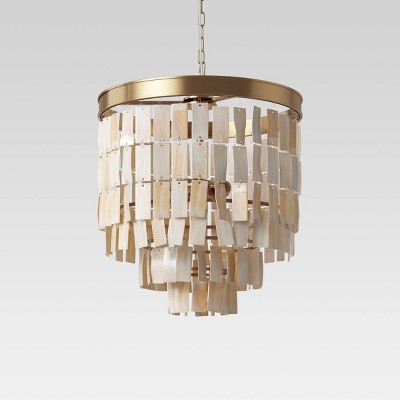 Large Faux Shell Chandelier Brown - Opalhouse™