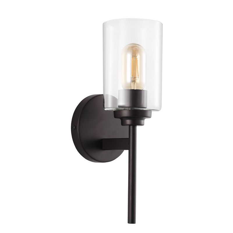 13&#34; LED 1-Light Juno Industrial Iron Cylinder Wall Sconce Oil Rubbed Bronze/Clear - JONATHAN Y, 4 of 7