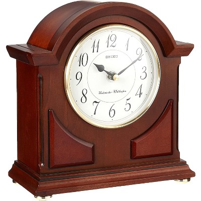 Seiko Sayo Wooden Chime Mantel Clock, Brown