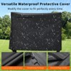 4FT Firewood Rack with Cover, Holders Firewood Outdoor Log Rack with Zipper, Heavy Duty Firewoods Storage Log Racks, Black Waterproof Oxford Fabric - 4 of 4