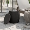 VidaXL 4-in-1 Patio Storage Box Black Polypropylene - 3 of 4