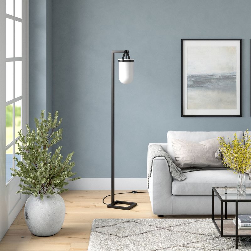 Hampton & Thyme 68" Tall Floor Lamp with Glass Shade, 5 of 9