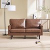 TiramisuBest Mid Century Modern Loveseat Sofa,2 Seater Sofa Couches for Living Room, Small Couch with USB & Removable Pillow Cover - 2 of 4