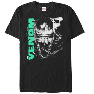Men's Marvel Venom Teeth T-shirt - Black - Medium : Target