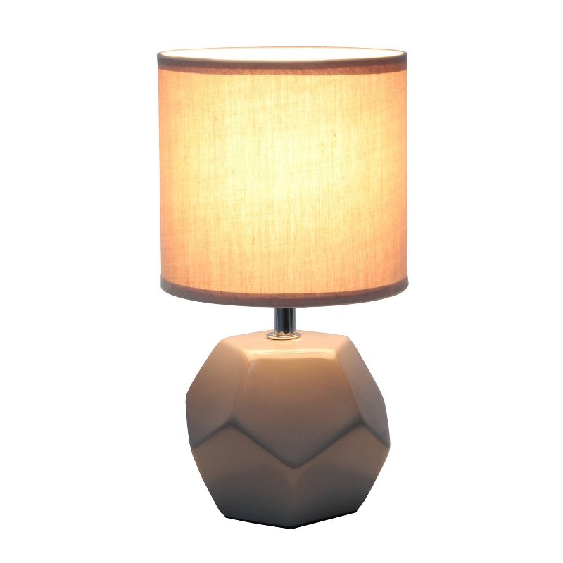 Round Prism Mini Table Lamp with Matching Fabric Shade - Simple Designs, 3 of 9