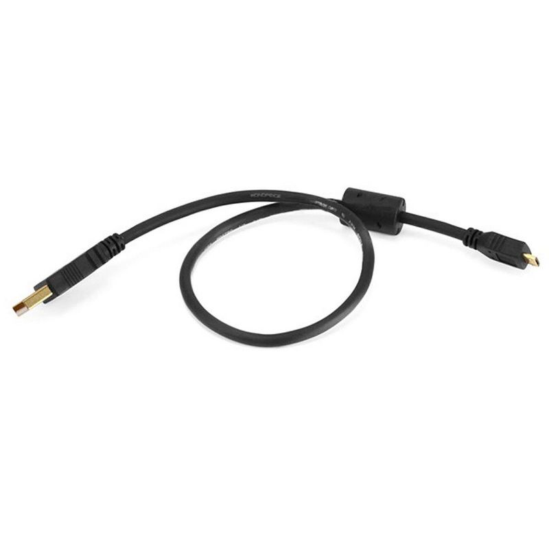 Monoprice USB 2.0 Cable - 1.5 Feet - Black | USB Type-A Male to Micro Type-B 5-pin Male 28/24AWG Cable with Ferrite Core, Gold Plated, 1 of 4