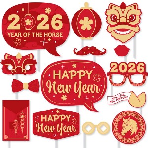 Big Dot of Happiness Lunar New Year - 2026 Year of the Horse Photo Booth Props Kit - 20 Count - 1 of 4