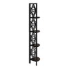 Sapphtopaz Modern 4-Tier Corner Bookshelf with Wood Shelves Space-Saving Book Shelf with Metal Frame Corner Shelf for Living Room - 4 of 4