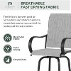 Simple Trending 4, Bar Height Patio Chairs, High Top Patio Chairs, Supports 300 lbs (Grey Fabric) - 4 of 4
