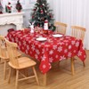 Christmas Tablecloth - Waterproof & Wrinkle-Resistant with Snowflake Pattern - Red/Green/Blue Holiday Dining Table Covers - 2 of 4