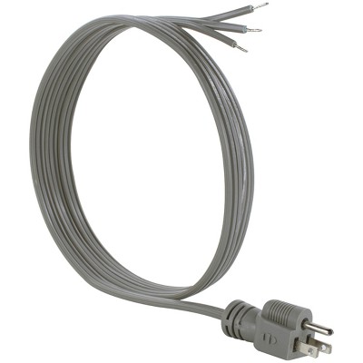 Certified Appliance 15-Amp Gray Straight Plug Power Cord, 6ft