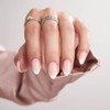 BTArtbox Press-On Nails -White French - S Almond -32ct - 3 of 4